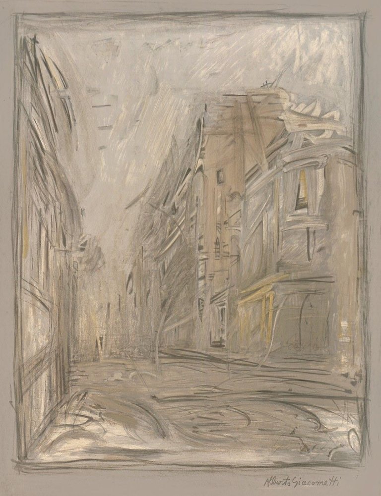 Auf diesem Bild ist das folgende Kunstwerk zu sehen: Alberto Giacometti. „Rue d'Alesia“. 1954.
