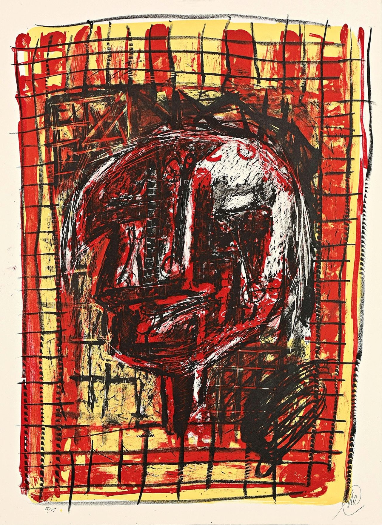 This picture shows the following artwork: Markus Lüpertz. „Parsival (Männer ohne Frauen)“. 1995.