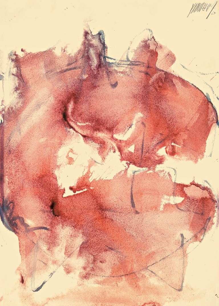 Auf diesem Bild ist das folgende Kunstwerk zu sehen: Markus Prachensky. Ohne Titel. 1967.