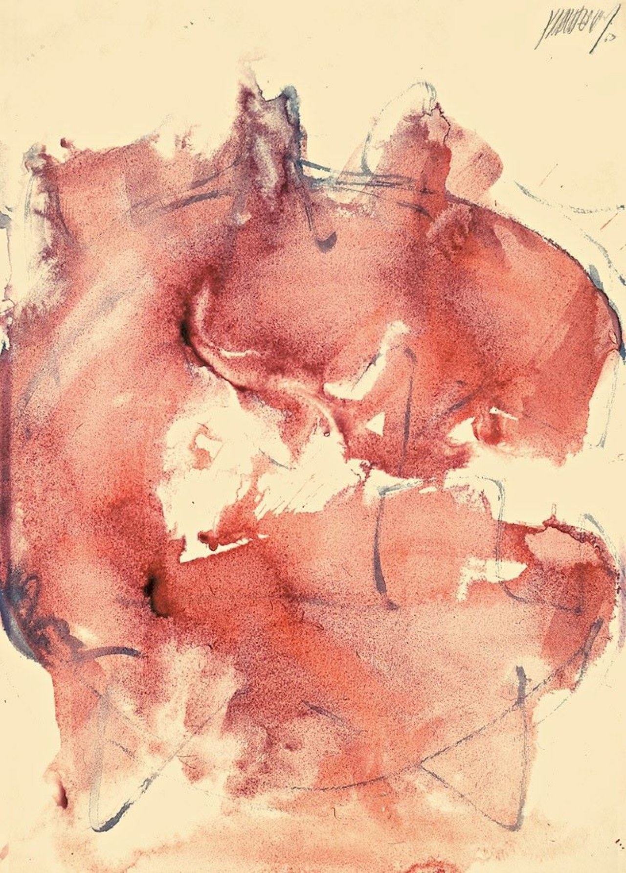 Auf diesem Bild ist das folgende Kunstwerk zu sehen: Markus Prachensky. Ohne Titel. 1967.