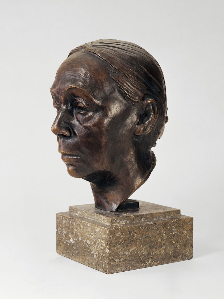 Auf diesem Bild ist das folgende Kunstwerk zu sehen: Käthe Kollwitz. „Selbstbildnis“. 1926-32.