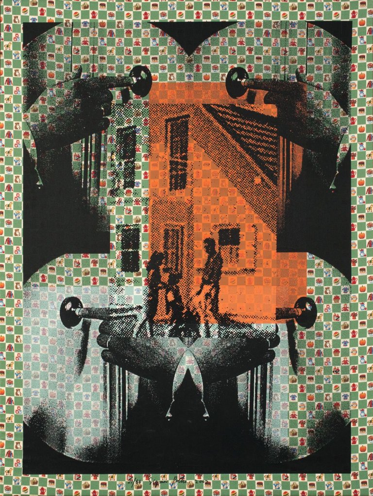 Auf diesem Bild ist das folgende Kunstwerk zu sehen: Sigmar Polke. „Sauberes Auto - Gute Laune“. 2002.