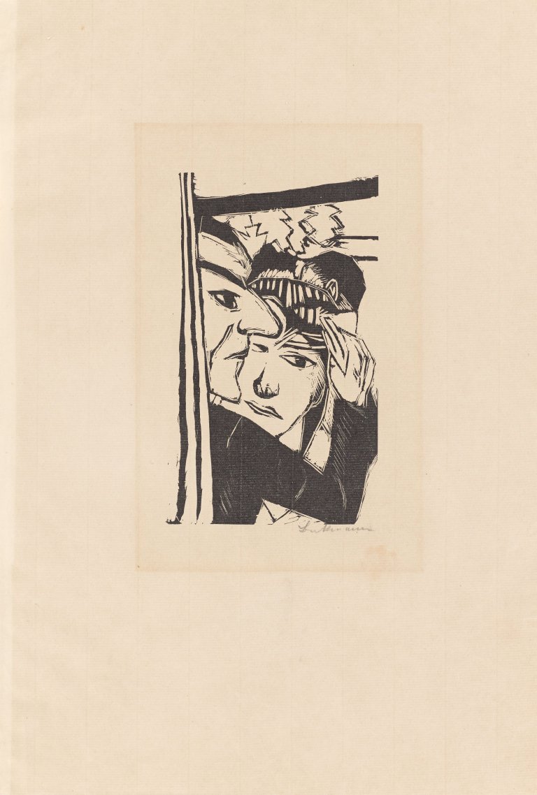 Auf diesem Bild ist das folgende Kunstwerk zu sehen: Max Beckmann. „Tanzendes Paar“. 1922.