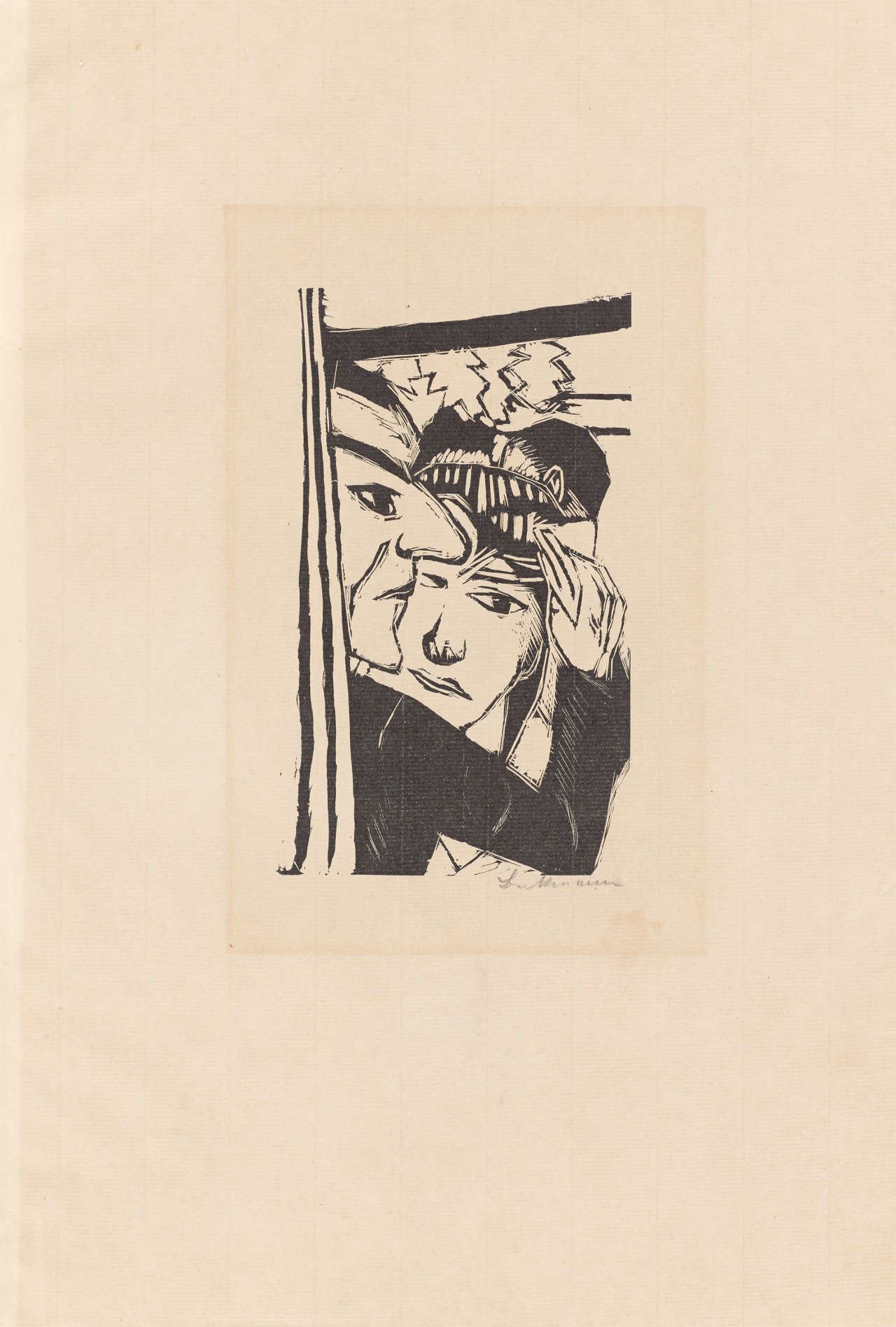 Auf diesem Bild ist das folgende Kunstwerk zu sehen: Max Beckmann. „Tanzendes Paar“. 1922.