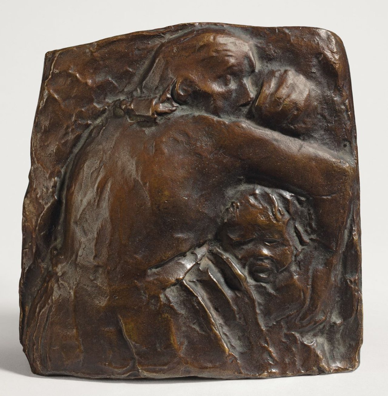 This picture shows the following artwork: Käthe Kollwitz. „Mutter schützt ihr Kind I“. 1941/42.