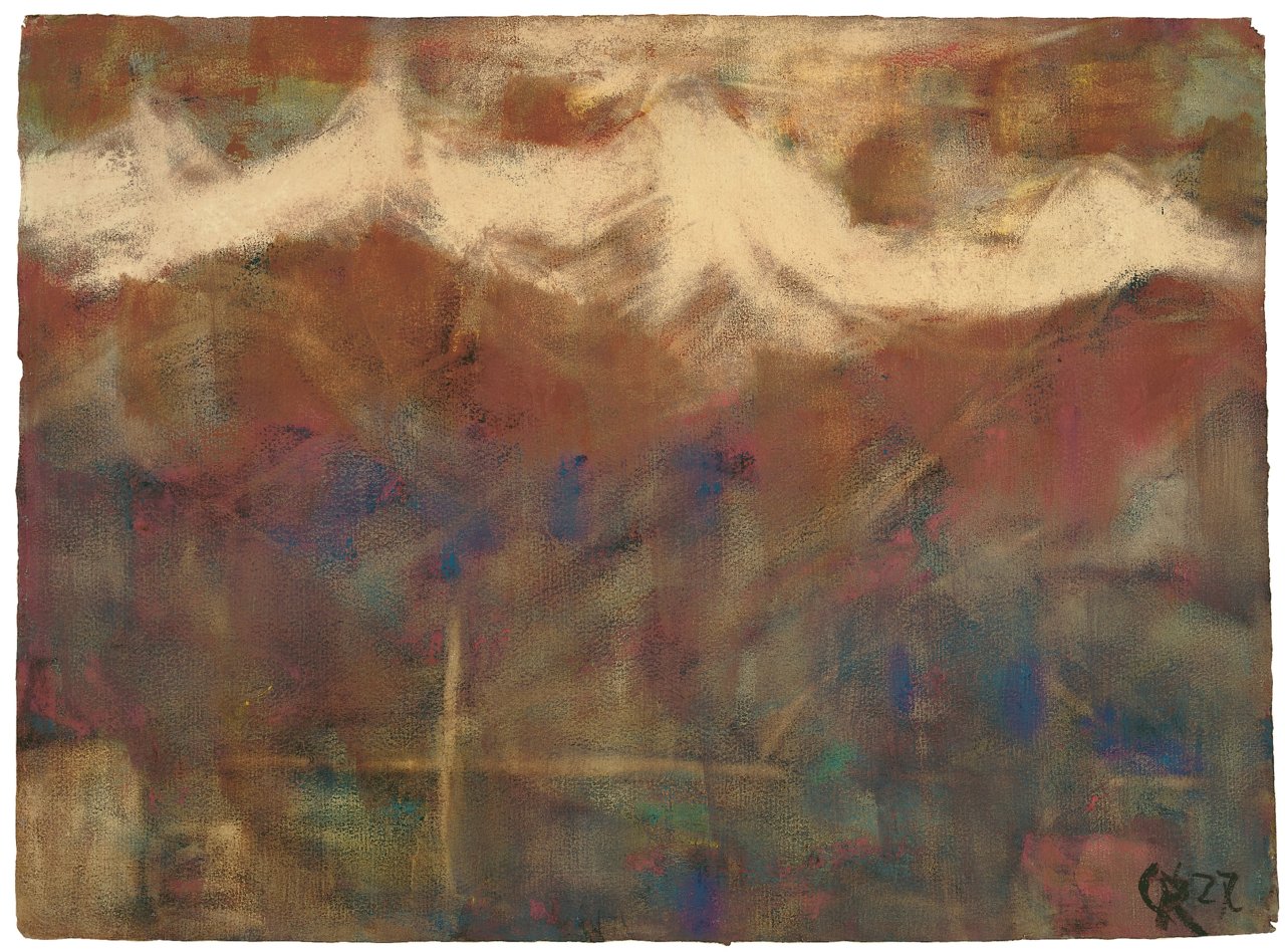This picture shows the following artwork: Christian Rohlfs. „Abend im Gebirge“. 1927.