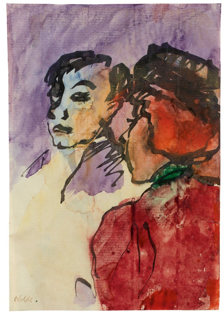 This picture shows the following artwork: Emil Nolde. Im Café. 1910/11.