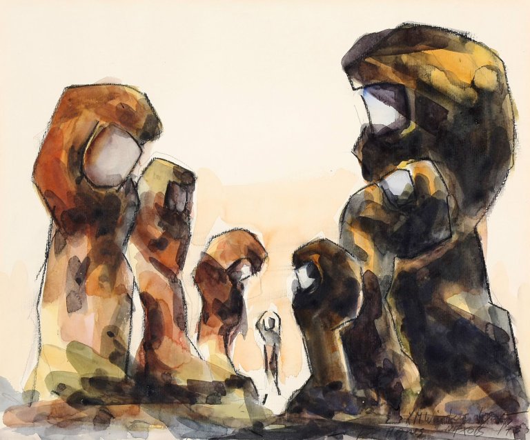 Auf diesem Bild ist das folgende Kunstwerk zu sehen: Lambert Maria Wintersberger. „Naxos“. 1973.