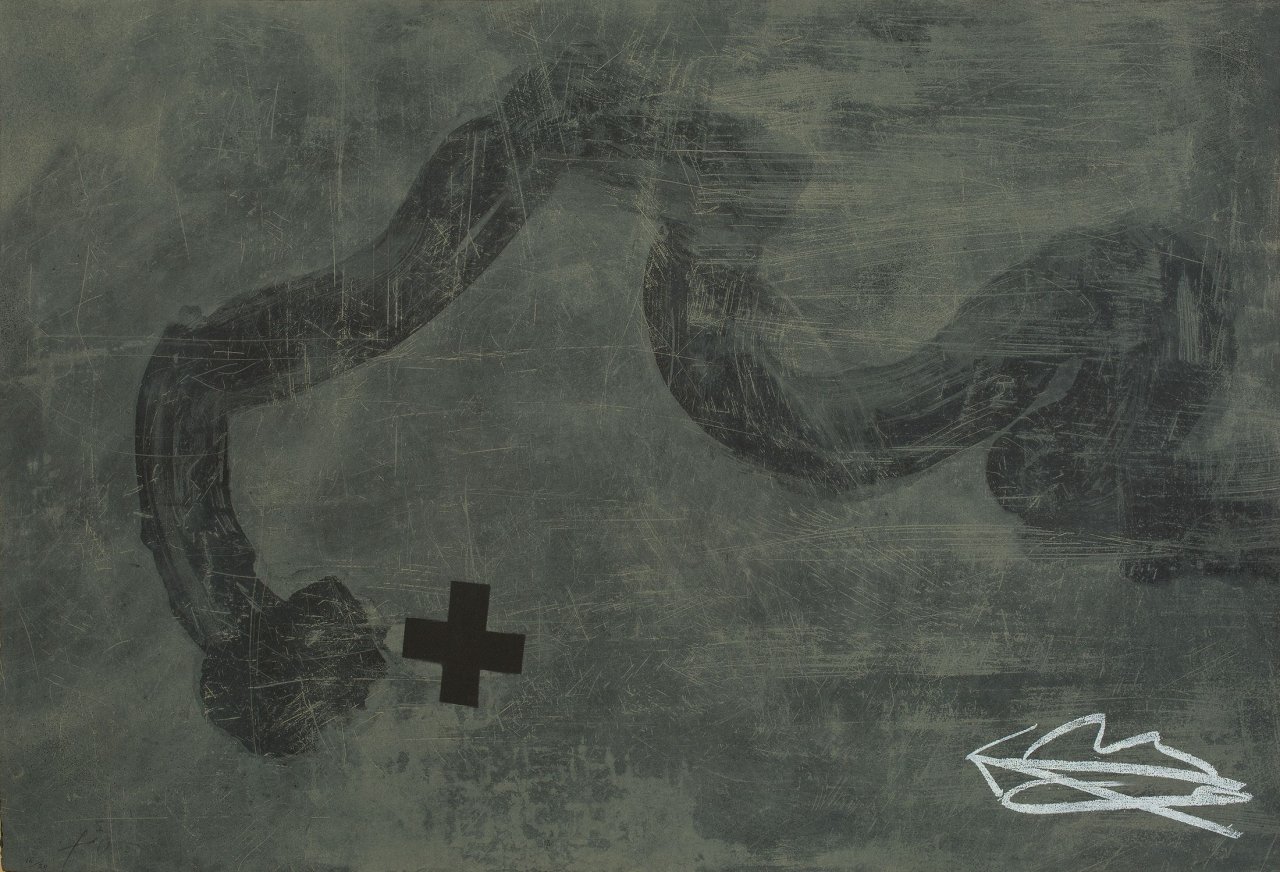 Auf diesem Bild ist das folgende Kunstwerk zu sehen: Antoni Tàpies. „Sinuós“. 1988.