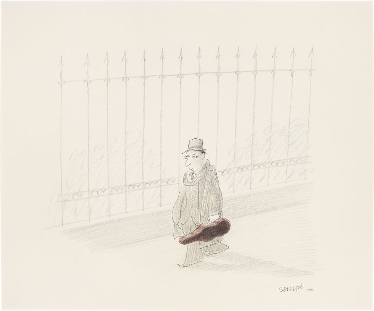 Auf diesem Bild ist das folgende Kunstwerk zu sehen: Jean-Jacques Sempé. Ohne Titel. 1988.
