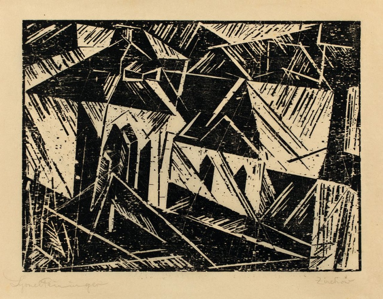This picture shows the following artwork: Lyonel Feininger. „Zirchow VII, No. 2“. 1918.