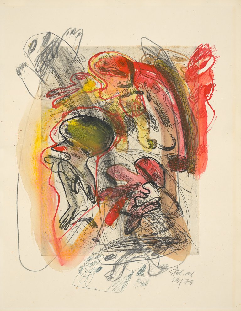Auf diesem Bild ist das folgende Kunstwerk zu sehen: Walter Stöhrer. Ohne Titel (Die Nervenwaage). 1969/70.