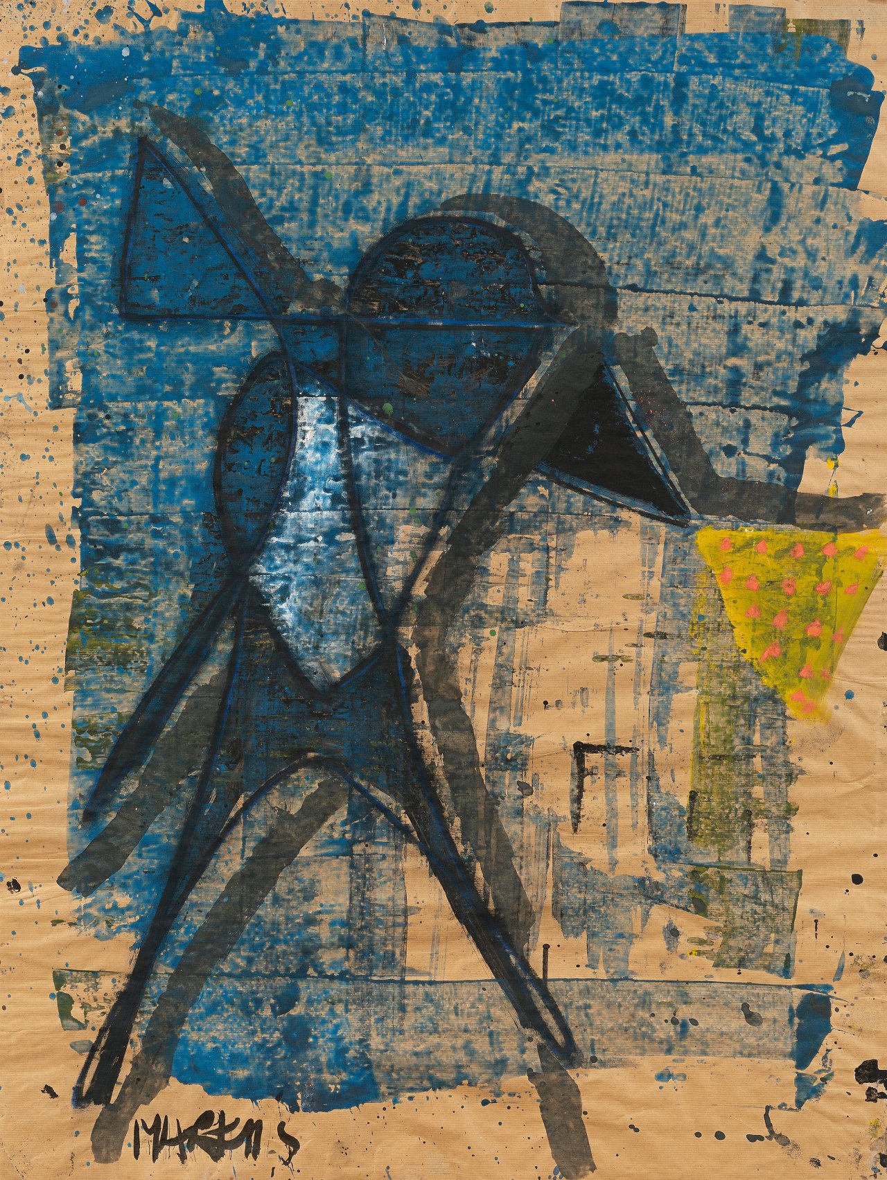 Auf diesem Bild ist das folgende Kunstwerk zu sehen: Markus Lüpertz. Ohne Titel (Schwalbe). Um 1977.