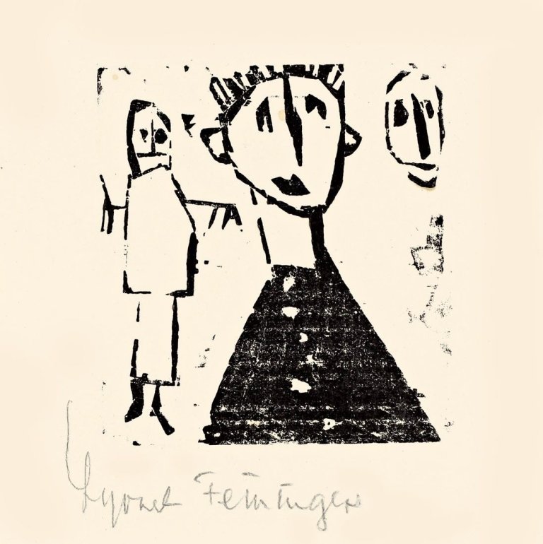 Auf diesem Bild ist das folgende Kunstwerk zu sehen: Lyonel Feininger. „Stehkragen“. 1920.