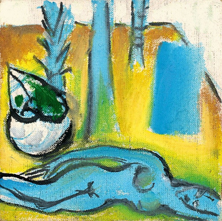 Auf diesem Bild ist das folgende Kunstwerk zu sehen: Elvira Bach. Ohne Titel. 1988.