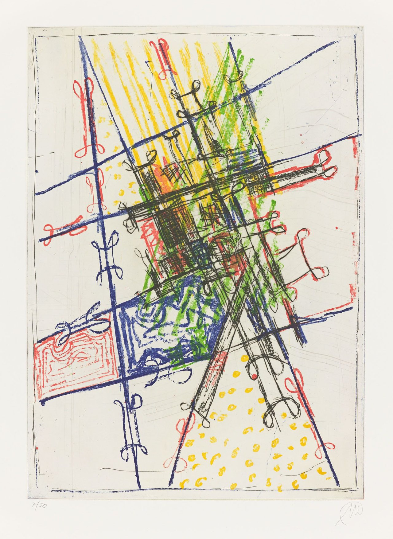 Auf diesem Bild ist das folgende Kunstwerk zu sehen: Markus Lüpertz. Fenster. 1993.