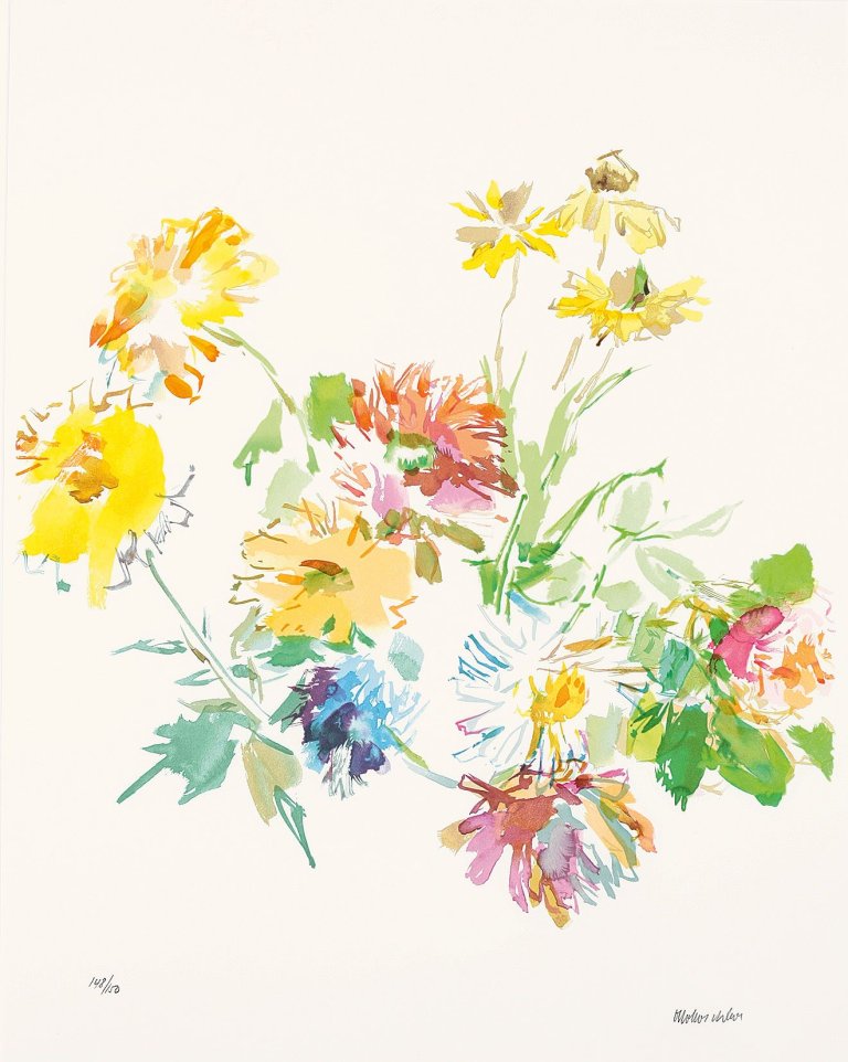 Auf diesem Bild ist das folgende Kunstwerk zu sehen: Oskar Kokoschka. „Herbstblumen“. 1968/75.