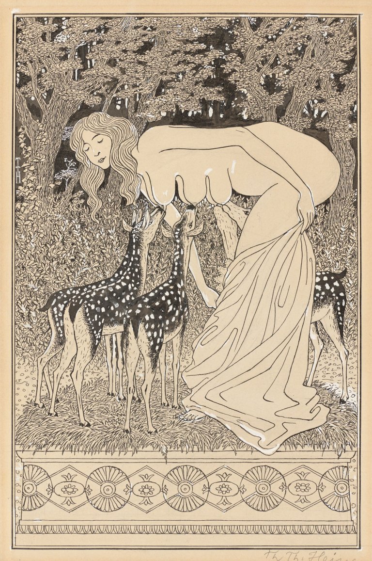 Auf diesem Bild ist das folgende Kunstwerk zu sehen: Thomas Theodor Heine. „Diana“. Um 1911.