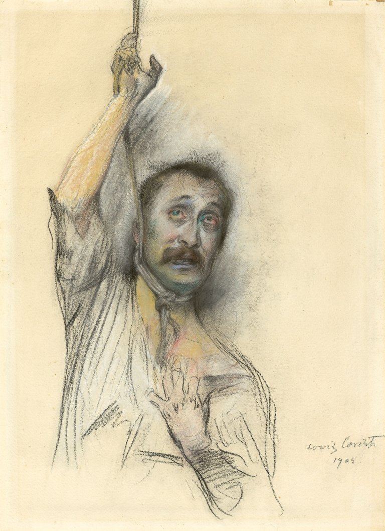 This picture shows the following artwork: Lovis Corinth. Self-portrait with Rope Around the Neck. 1905.