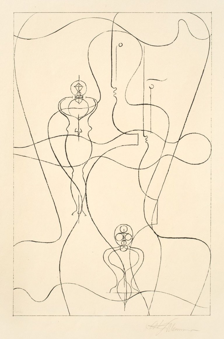 Auf diesem Bild ist das folgende Kunstwerk zu sehen: Oskar Schlemmer. „Figurenplan“. 1919/20.