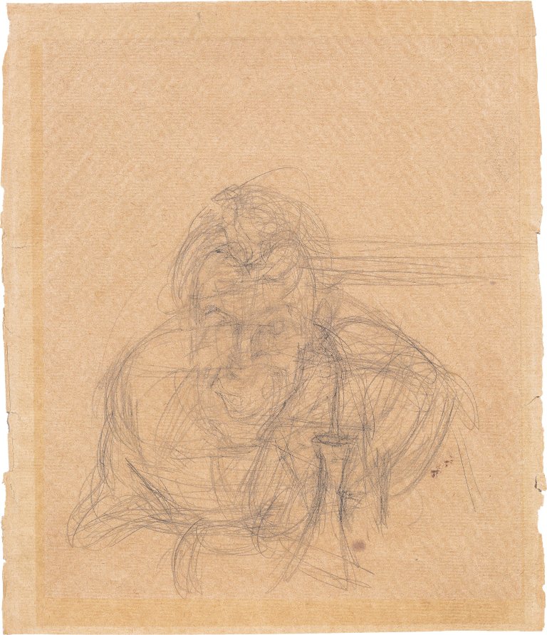 Auf diesem Bild ist das folgende Kunstwerk zu sehen: Alberto Giacometti. „Olivier Larronde, projet pour Rien, voilà l’ordre“. 1959.