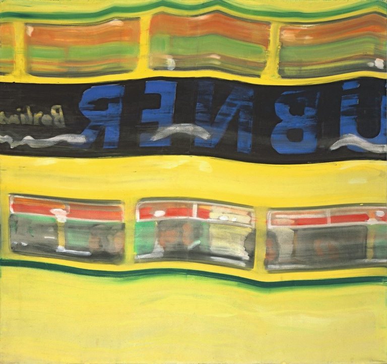 Auf diesem Bild ist das folgende Kunstwerk zu sehen: Karl Horst Hödicke. „Reflektion (Bus)“. 1965.