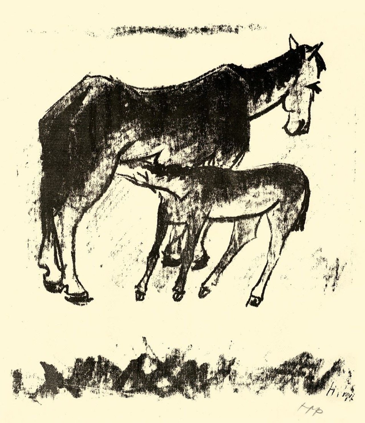 Auf diesem Bild ist das folgende Kunstwerk zu sehen: Max Pechstein. Aus: „Heinrich Lautensack – Paraphrasen zur Samländischen Ode“. 1917.