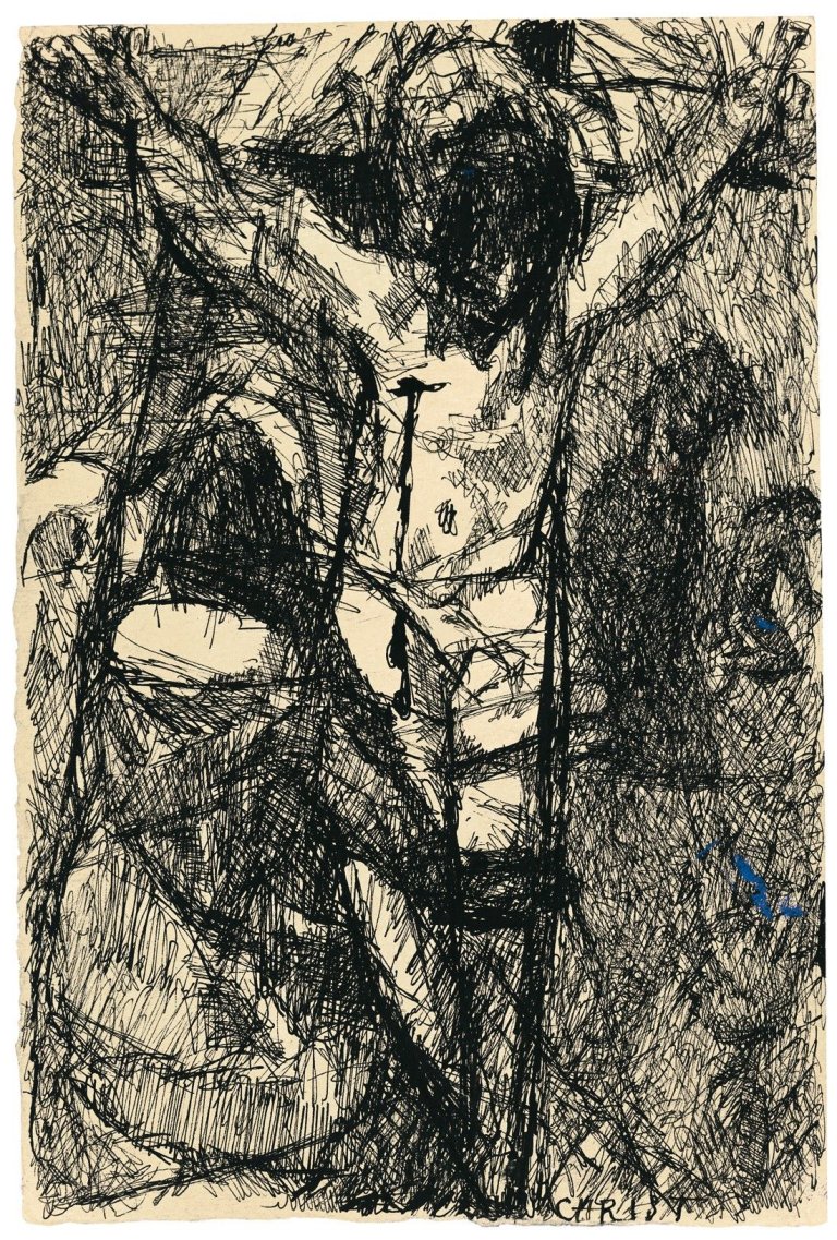 Auf diesem Bild ist das folgende Kunstwerk zu sehen: Louis Soutter. „Christ“. Um 1930–37.