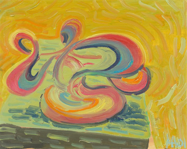 Auf diesem Bild ist das folgende Kunstwerk zu sehen: Anton Henning. „Blumenstilleben No. 79“. 2001.