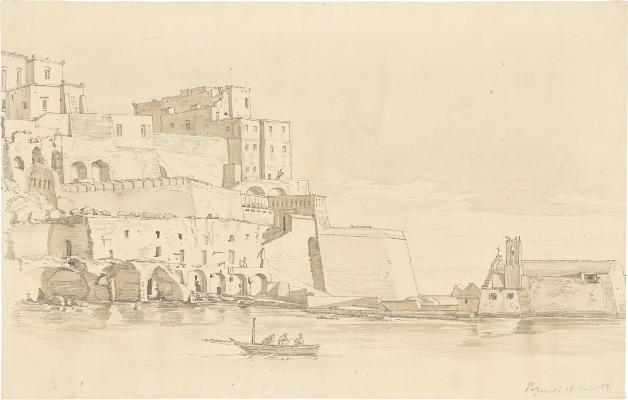 Auf diesem Bild ist das folgende Kunstwerk zu sehen: Johann Carl Baehr. „Pozzuoli“. 1828.
