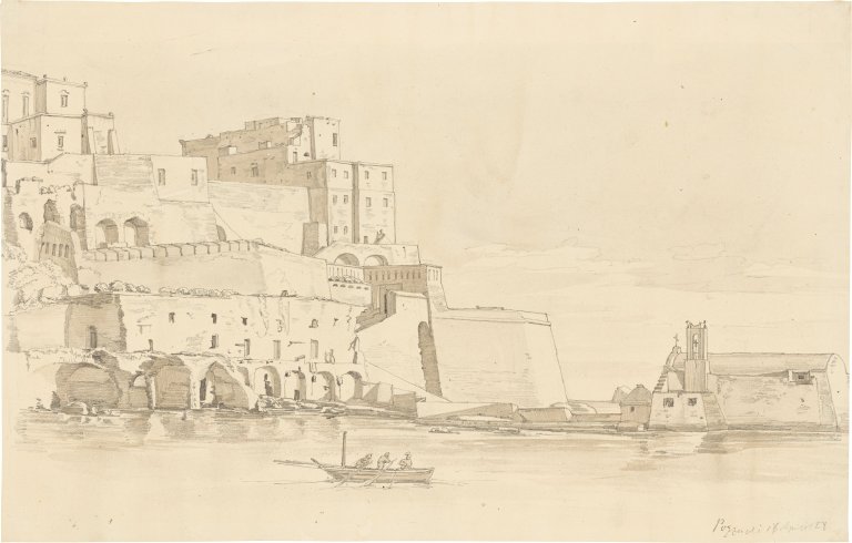 Auf diesem Bild ist das folgende Kunstwerk zu sehen: Johann Carl Baehr. „Pozzuoli“. 1828.