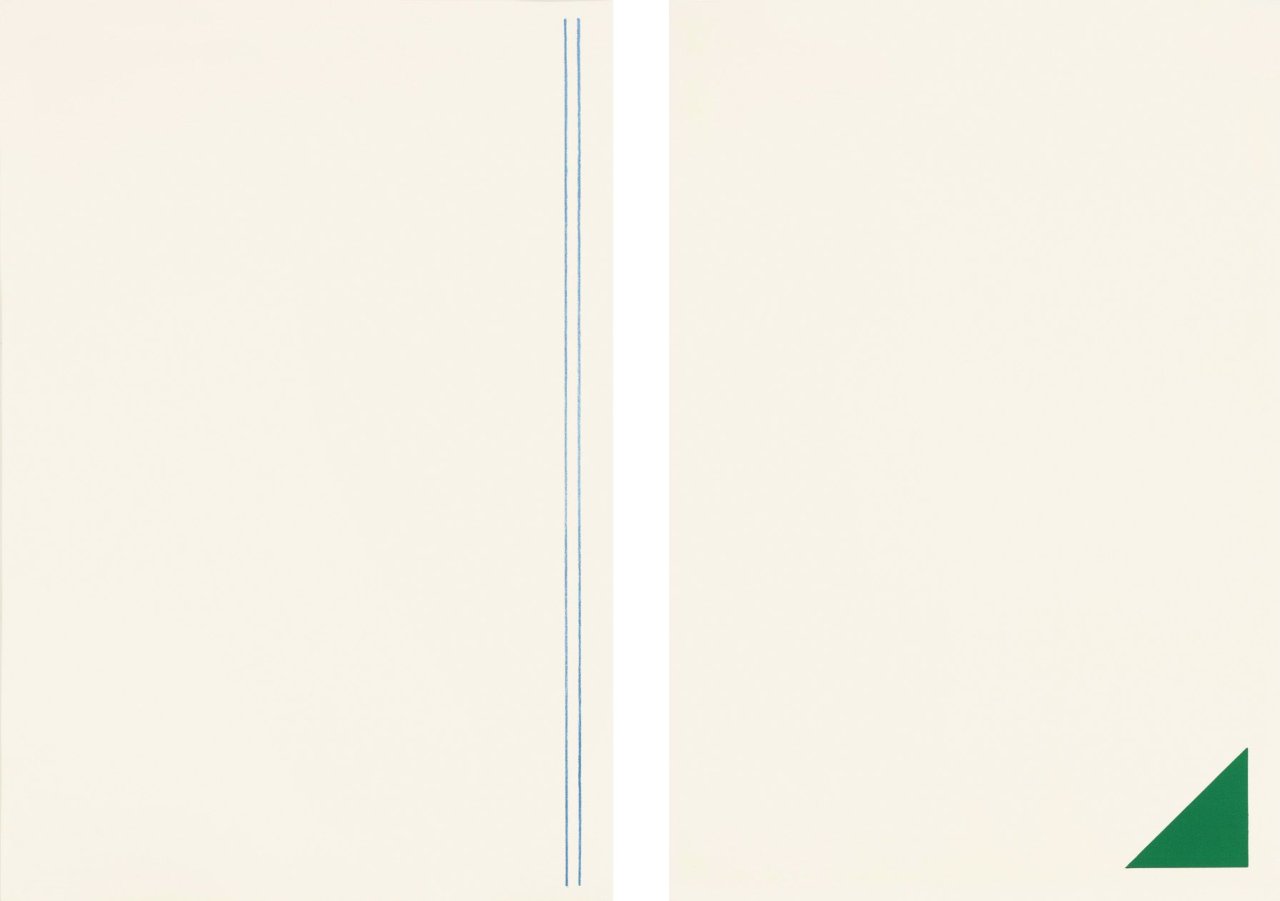 This picture shows the following artwork: Richard Tuttle. „Zwei mit Zwei Two with any two“. 1977.