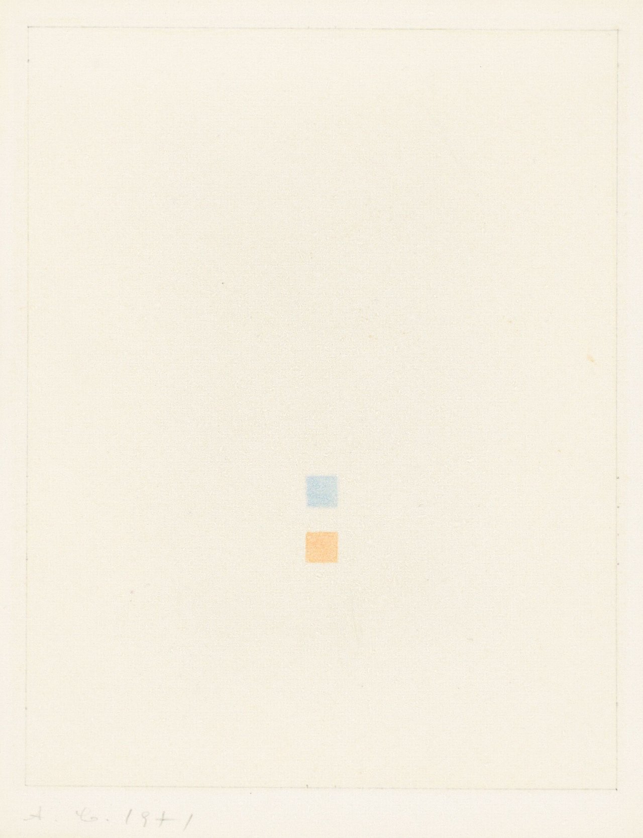 This picture shows the following artwork: Antonio Calderara. Untitled. 1971.