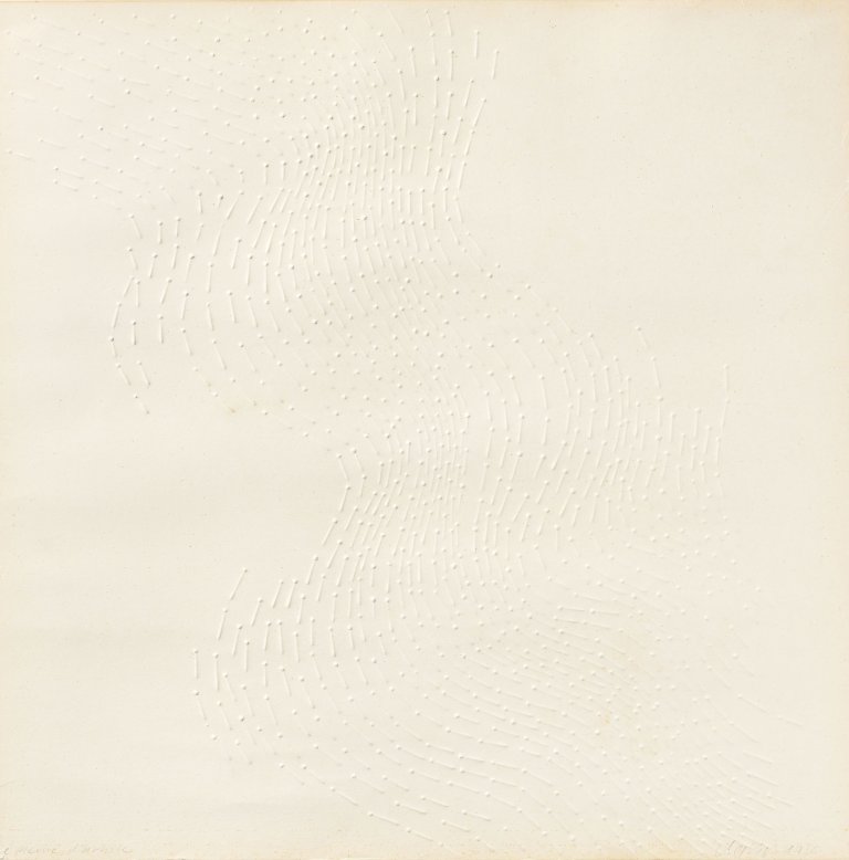 Auf diesem Bild ist das folgende Kunstwerk zu sehen: Günther Uecker. Ohne Titel. 1965.