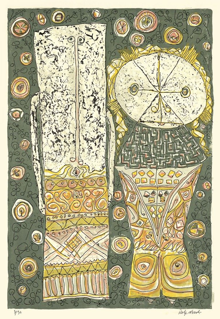 Auf diesem Bild ist das folgende Kunstwerk zu sehen: Rolf Nesch. „Er und Sie“. 1960.