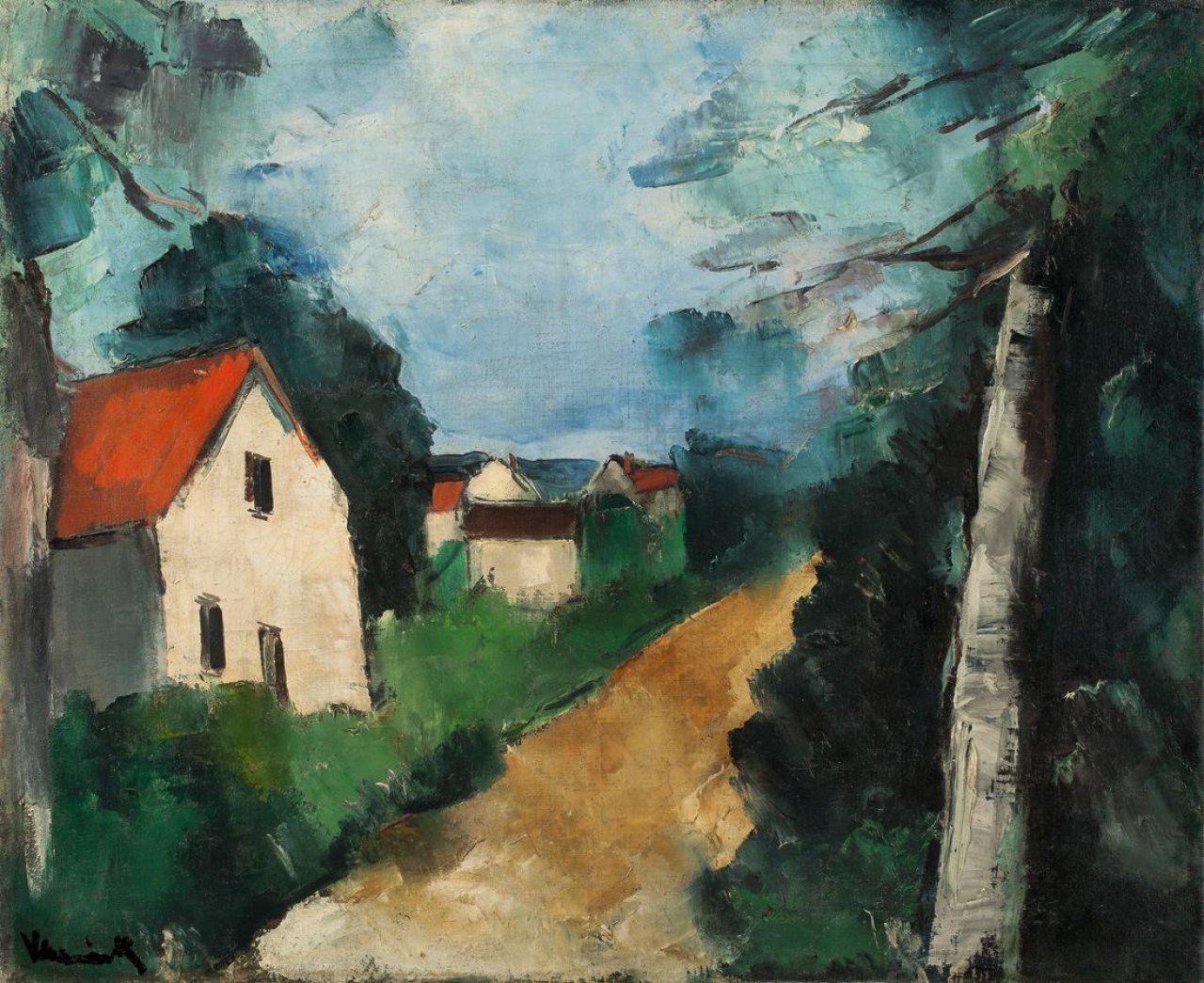 Auf diesem Bild ist das folgende Kunstwerk zu sehen: Maurice de Vlaminck. „Paysage“.