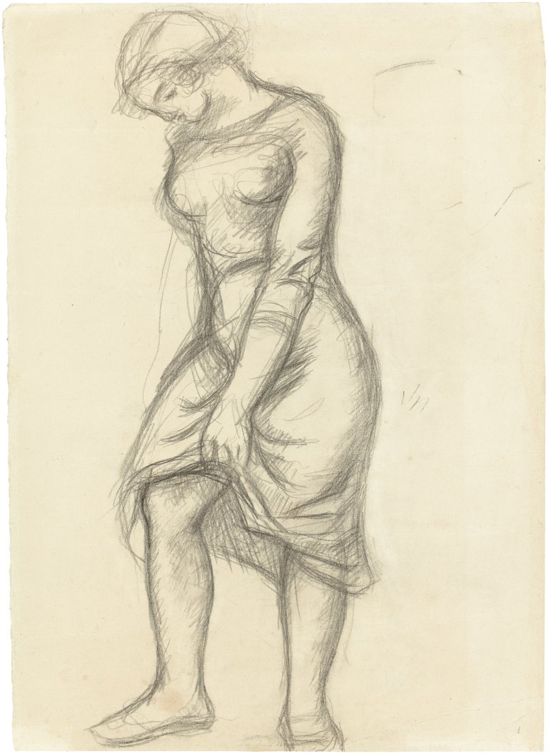 Auf diesem Bild ist das folgende Kunstwerk zu sehen: Aristide Maillol. Stehende Frau. Um 1930/32.