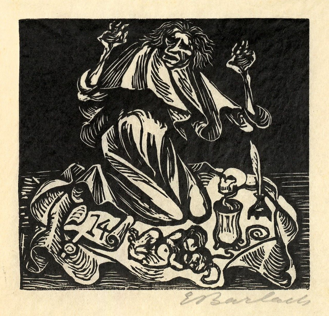 Auf diesem Bild ist das folgende Kunstwerk zu sehen: Ernst Barlach. „Walpurgisnacht“. Um 1920/22.