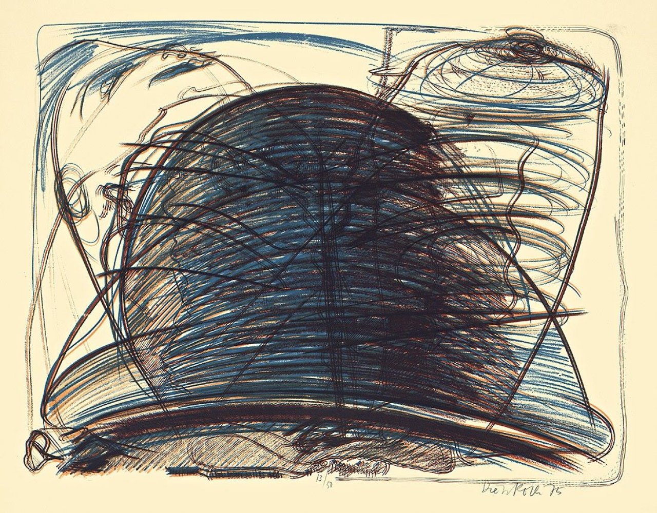 Auf diesem Bild ist das folgende Kunstwerk zu sehen: Dieter Roth. „Siebdruck“. 1974.