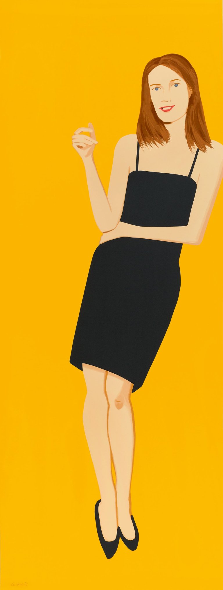 Auf diesem Bild ist das folgende Kunstwerk zu sehen: Alex Katz. Black Dress 4 (Sharon). 2015.