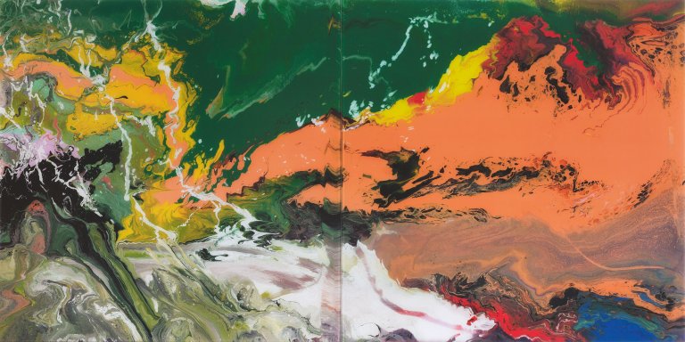 Auf diesem Bild ist das folgende Kunstwerk zu sehen: Gerhard Richter. „Flow (P15)“. 2016.
