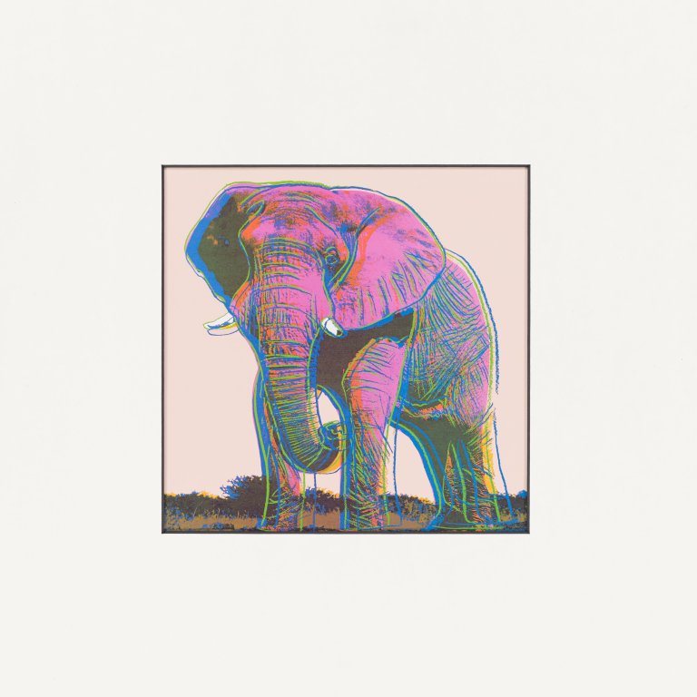 This picture shows the following artwork: Andy Warhol. Elephant. From: ”Endangered Species”. 1987.