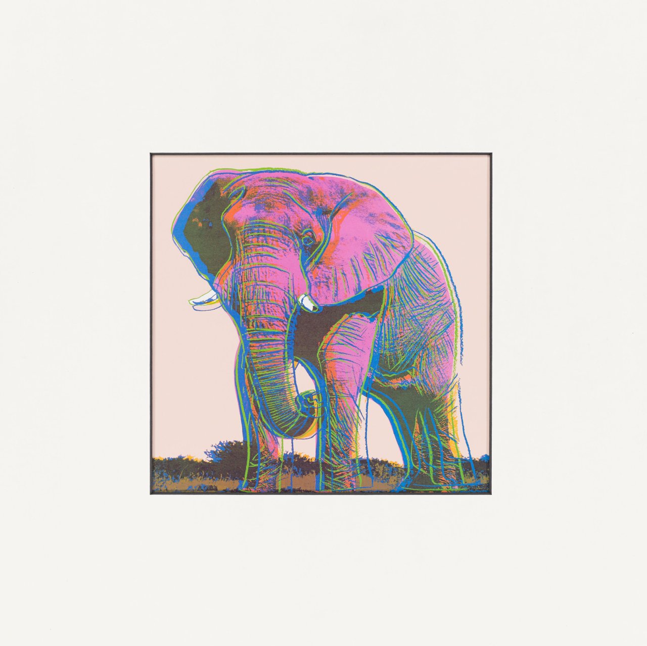 This picture shows the following artwork: Andy Warhol. Elephant. From: ”Endangered Species”. 1987.