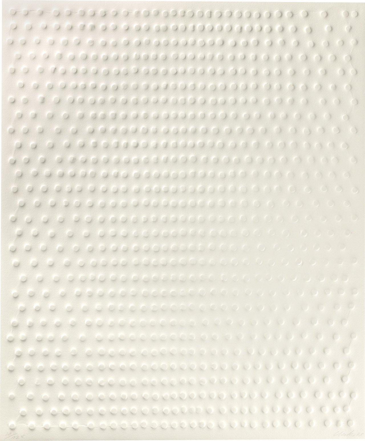 Auf diesem Bild ist das folgende Kunstwerk zu sehen: Günther Uecker. Ohne Titel. 1973.