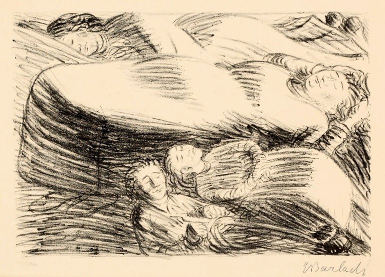 This picture shows the following artwork: Ernst Barlach. „Schlaf im Tod“. 1916/17.