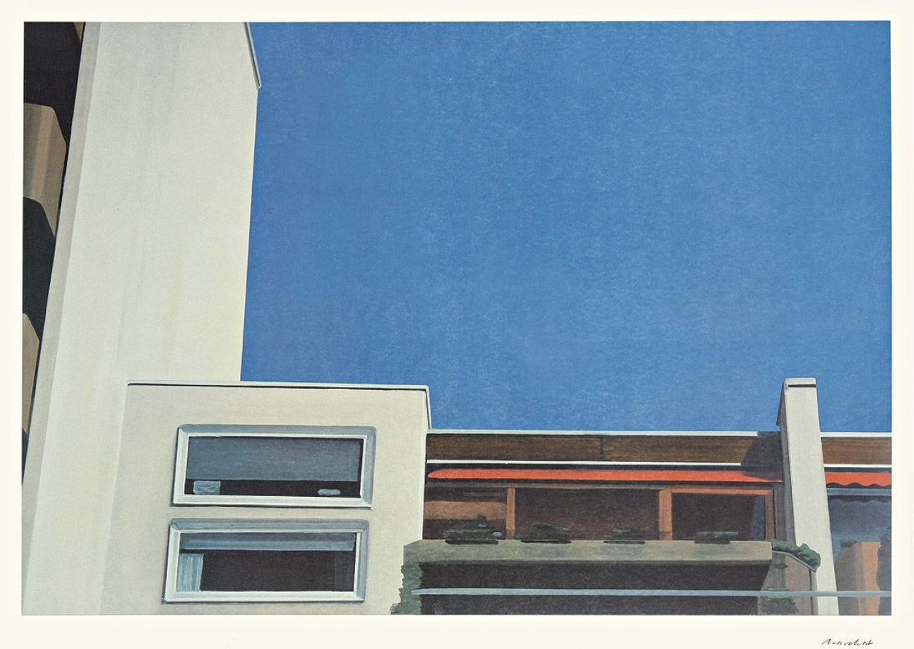 Auf diesem Bild ist das folgende Kunstwerk zu sehen: Eberhard Havekost. „Kabinen Blau“. 2000.