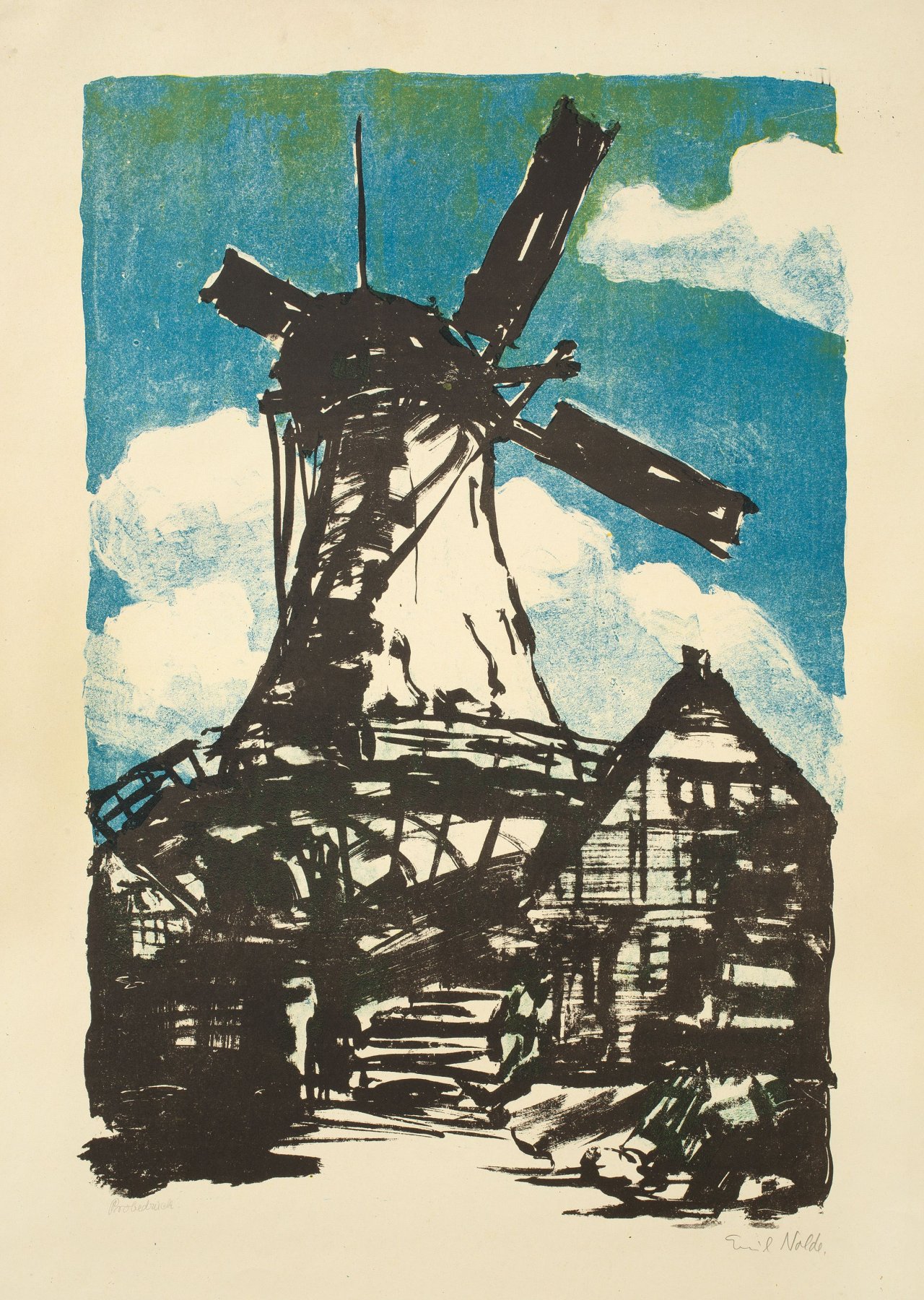 This picture shows the following artwork: Emil Nolde. „Große Mühle“. 1907.