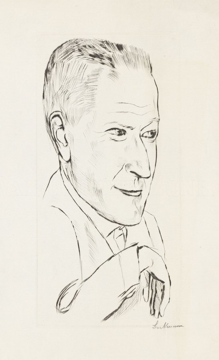 Auf diesem Bild ist das folgende Kunstwerk zu sehen: Max Beckmann. „Bildnis Reinhard Piper“. 1920.