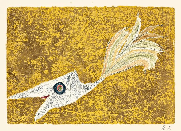 Auf diesem Bild ist das folgende Kunstwerk zu sehen: Rolf Nesch. „Polarvogel“. 1971.