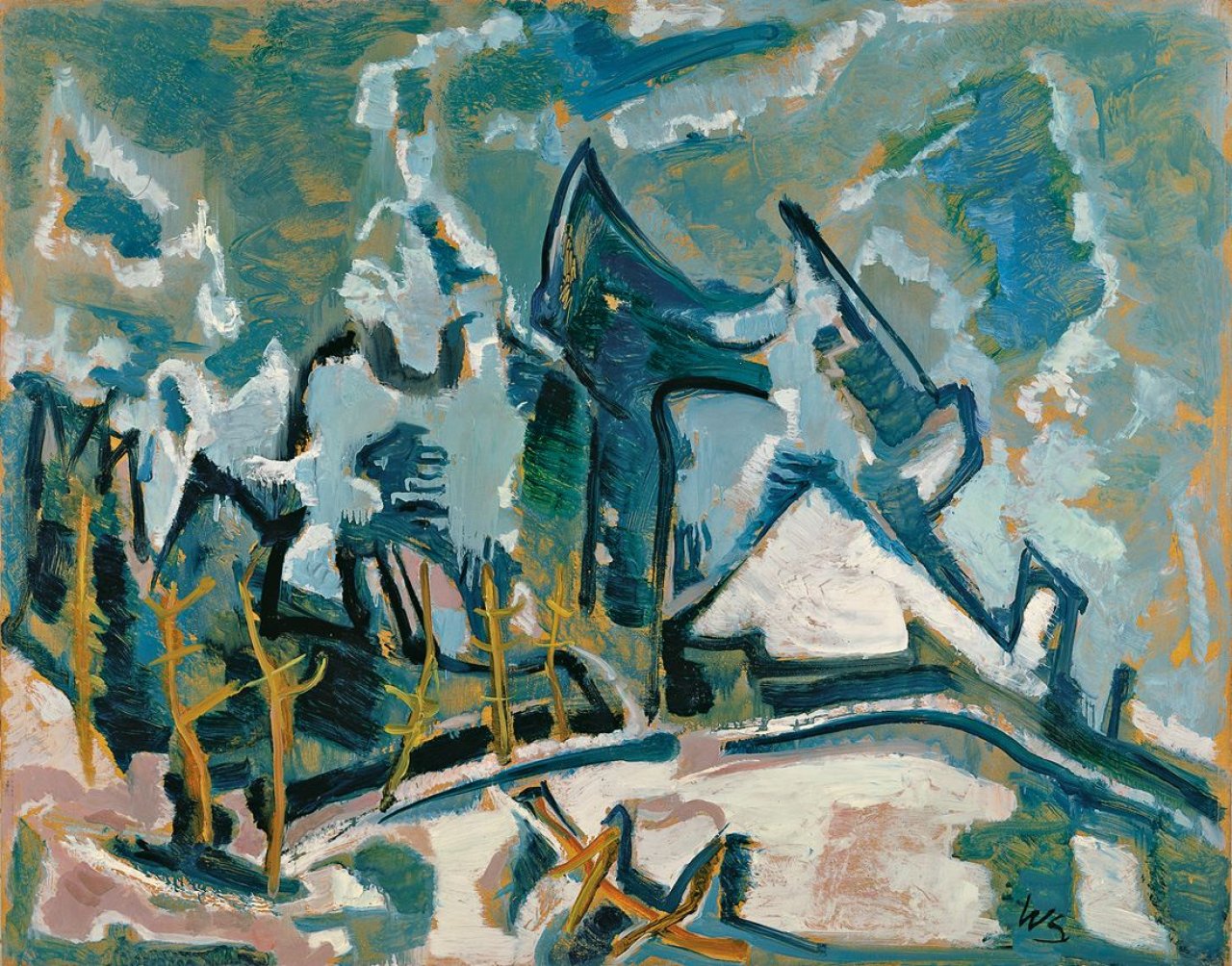 Auf diesem Bild ist das folgende Kunstwerk zu sehen: Werner Scholz. „Monte Cristallo“. 1960.